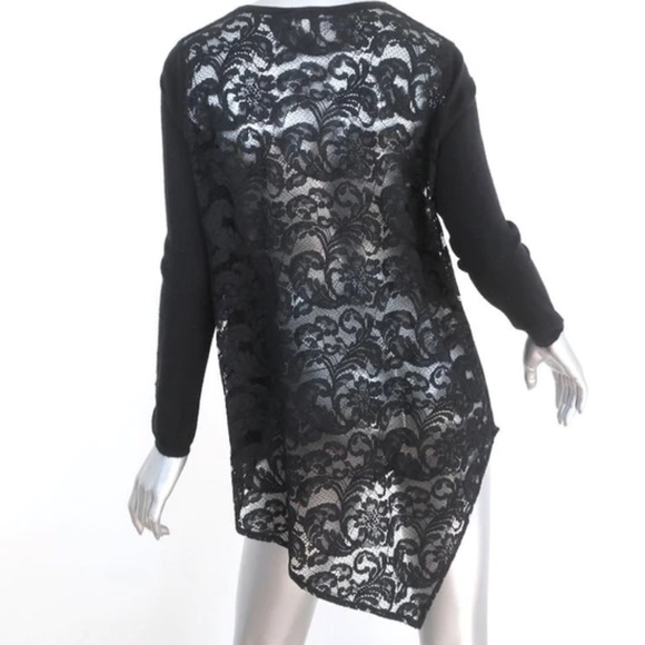Joie Lace Back Pullover Asymmetric Sweater l - Picture 6 of 6